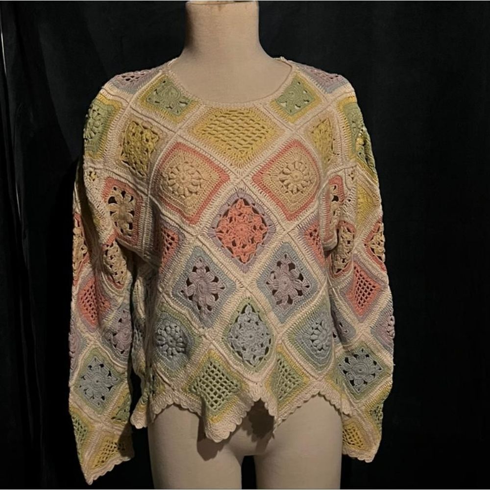 Cute Knitted sweater Large multi Color